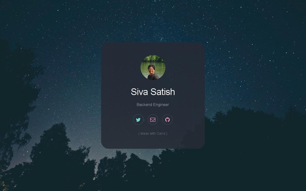 Carrd profile picture for @siva